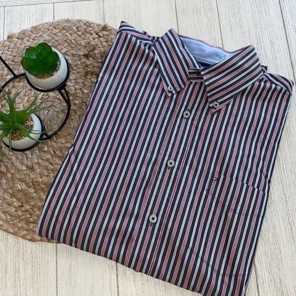 Tommy Hilfiger striped button down size large EUC